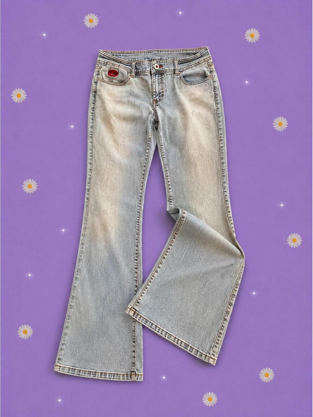 Vintage Y2K Ecko Red light blue low rise flare jeans size 11